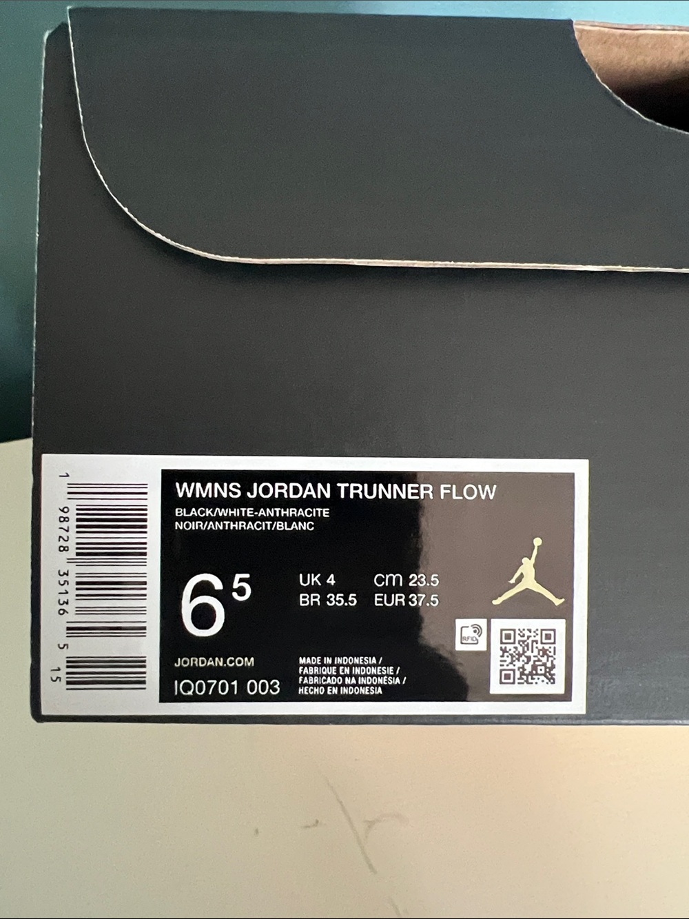 Jordan Trunner Flow Shoe Box – Black, White, Anthracite